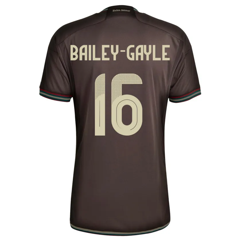 Danxen Enfant Maillot Jamaïque Paige Bailey-Gayle #16 Brun Nuit Tenues Extérieur 24-26 T-Shirt
