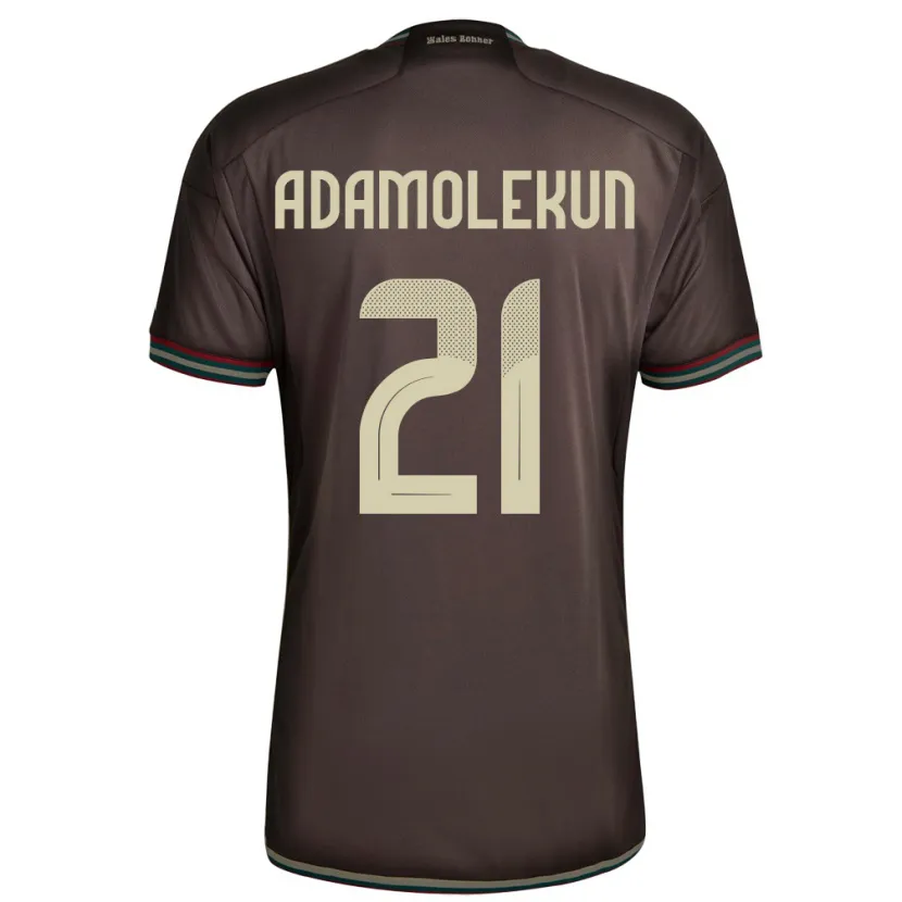 Danxen Enfant Maillot Jamaïque Olufolasade Adamolekun #21 Brun Nuit Tenues Extérieur 24-26 T-Shirt