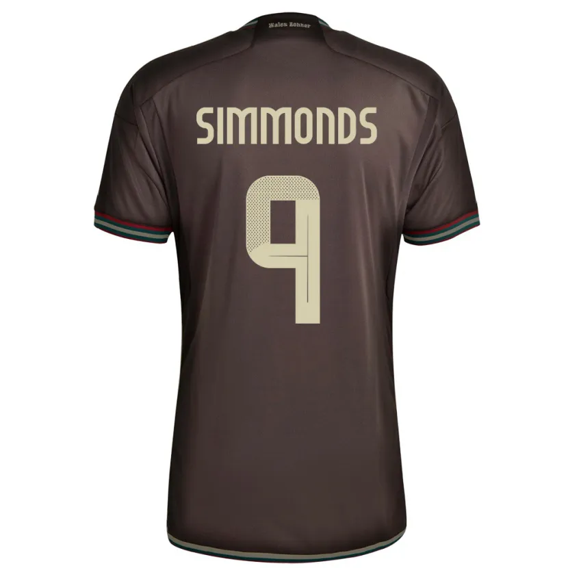 Danxen Enfant Maillot Jamaïque Kameron Simmonds #9 Brun Nuit Tenues Extérieur 24-26 T-Shirt
