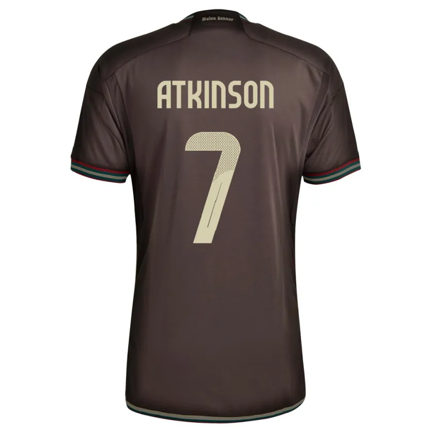 Danxen Enfant Maillot Jamaïque Natoya Atkinson #7 Brun Nuit Tenues Extérieur 24-26 T-Shirt