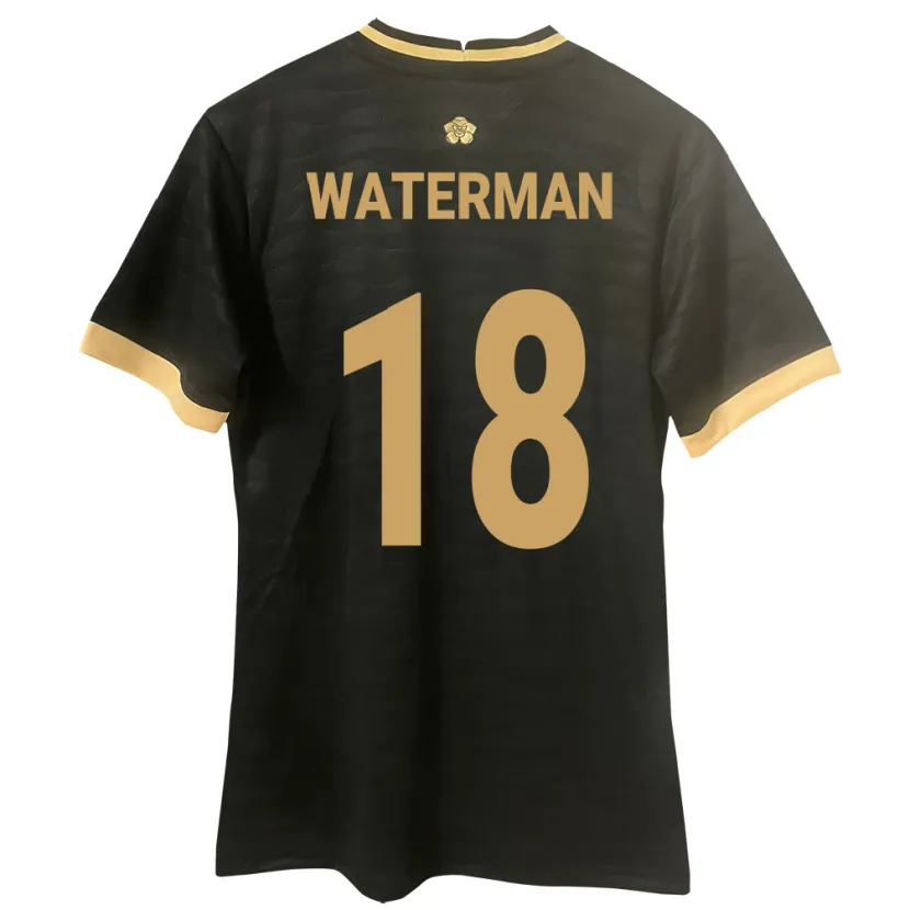 Danxen Enfant Maillot Panama Cecilio Waterman #18 Noir Tenues Extérieur 24-26 T-Shirt