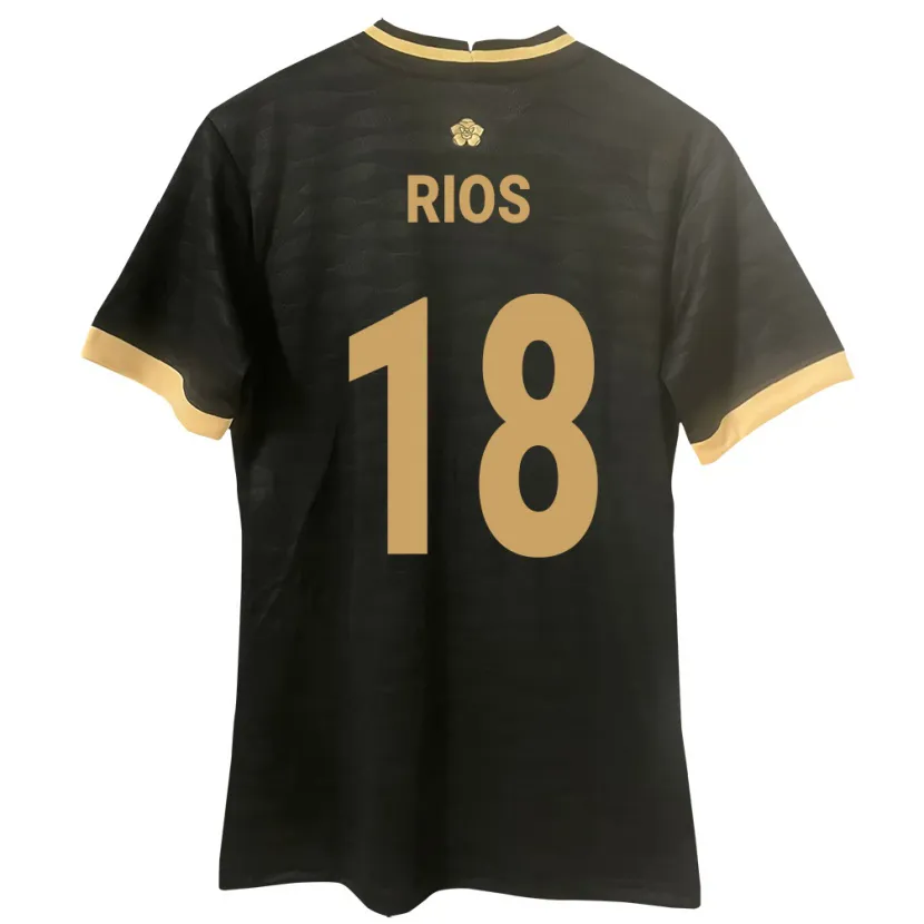 Danxen Enfant Maillot Panama Héctor Ríos #18 Noir Tenues Extérieur 24-26 T-Shirt