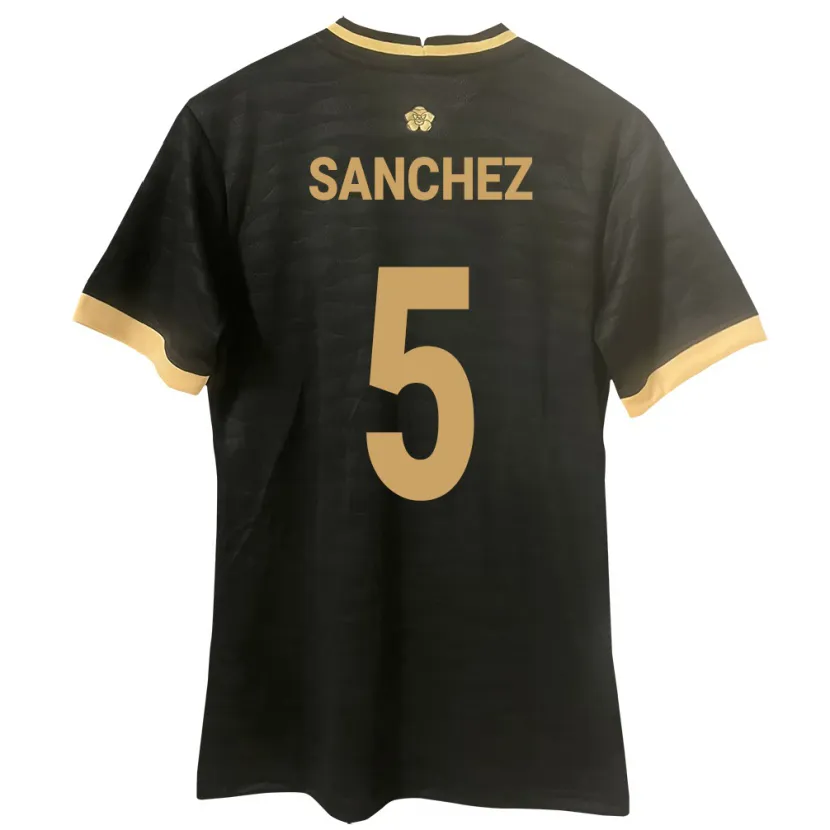 Danxen Enfant Maillot Panama Leydis Sánchez #5 Noir Tenues Extérieur 24-26 T-Shirt