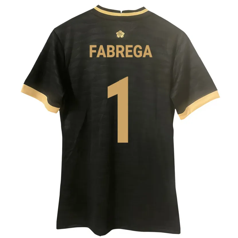 Danxen Enfant Maillot Panama Sasha Fábrega #1 Noir Tenues Extérieur 24-26 T-Shirt