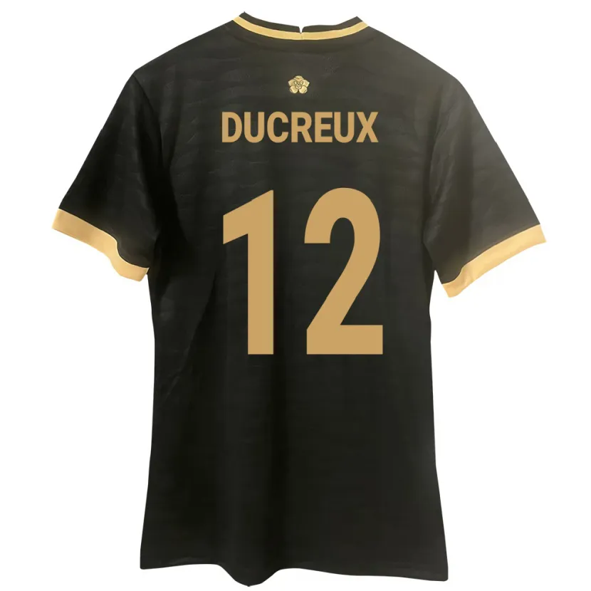 Danxen Enfant Maillot Panama Nadia Ducreux #12 Noir Tenues Extérieur 24-26 T-Shirt