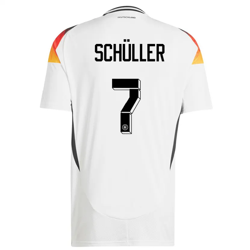 Danxen Homme Maillot Allemagne Lea Schuller #7 Blanc Tenues Domicile 24-26 T-Shirt