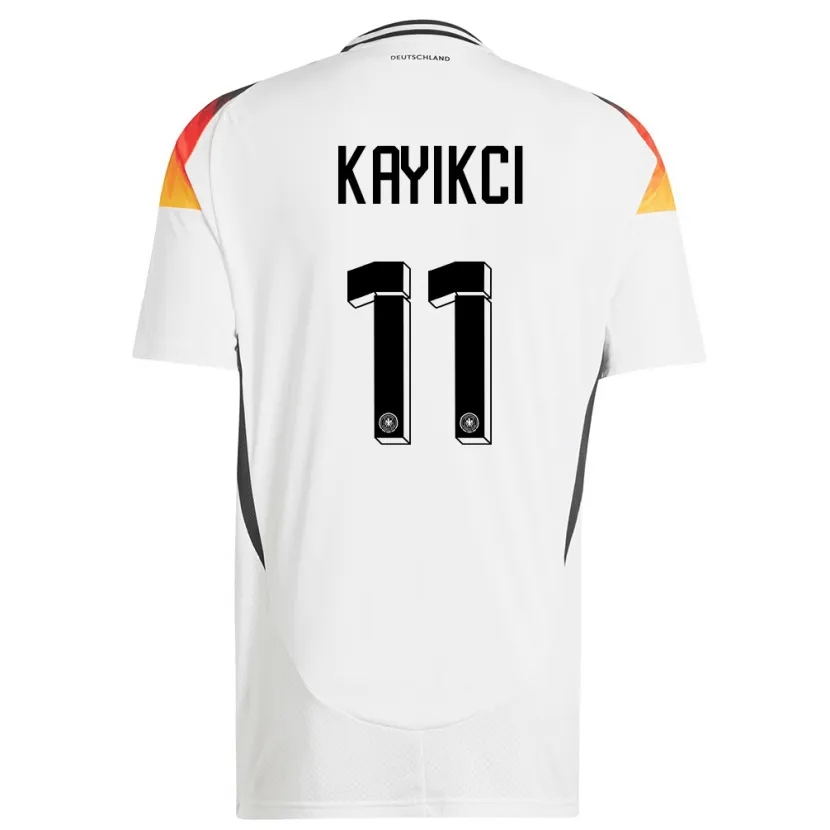 Danxen Homme Maillot Allemagne Hasret Kayikci #11 Blanc Tenues Domicile 24-26 T-Shirt