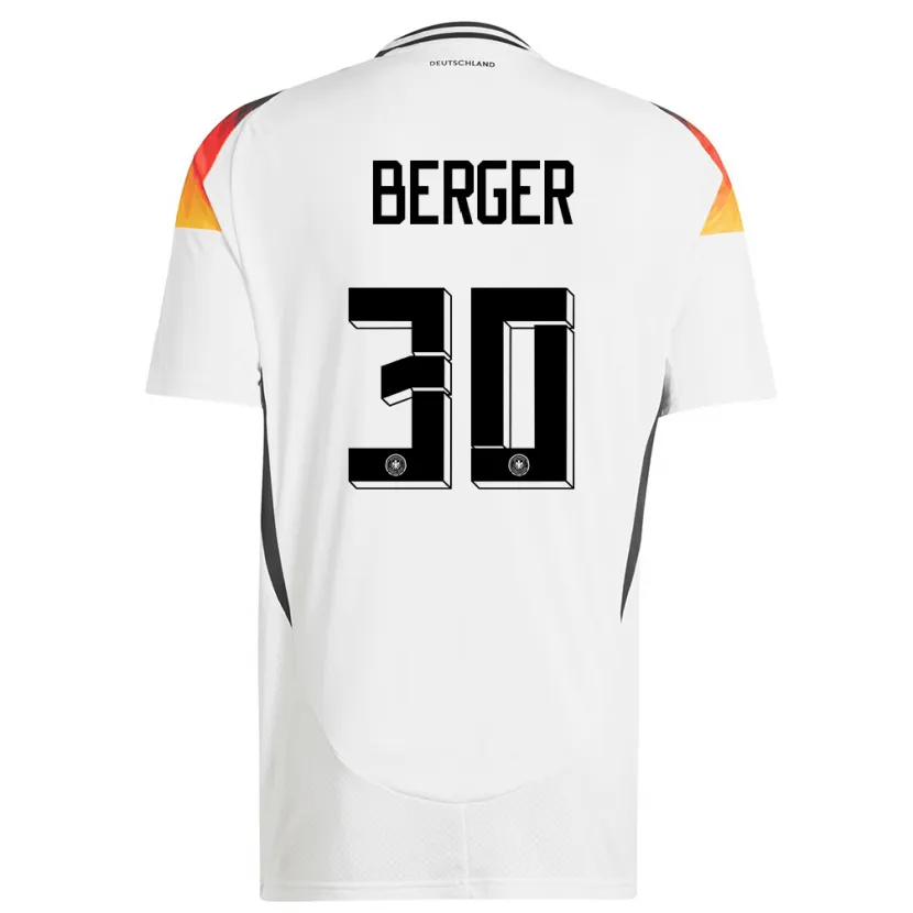 Danxen Homme Maillot Allemagne Ann Katrin Berger #30 Blanc Tenues Domicile 24-26 T-Shirt