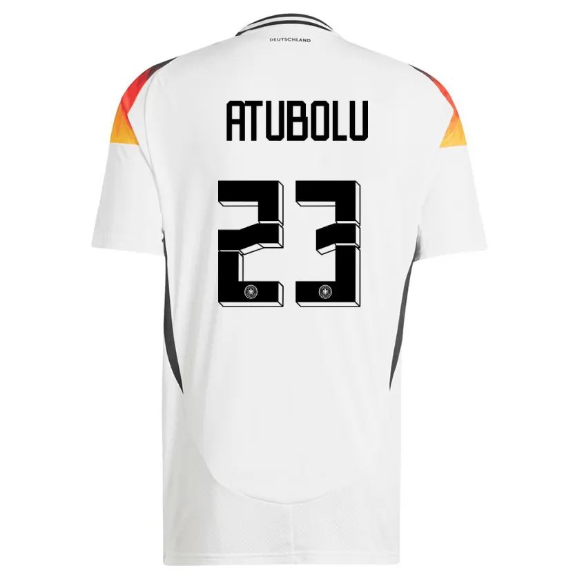 Danxen Homme Maillot Allemagne Noah Atubolu #23 Blanc Tenues Domicile 24-26 T-Shirt