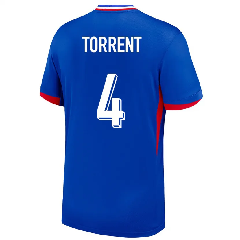 Danxen Homme Maillot France Marion Torrent #4 Bleu Tenues Domicile 24-26 T-Shirt