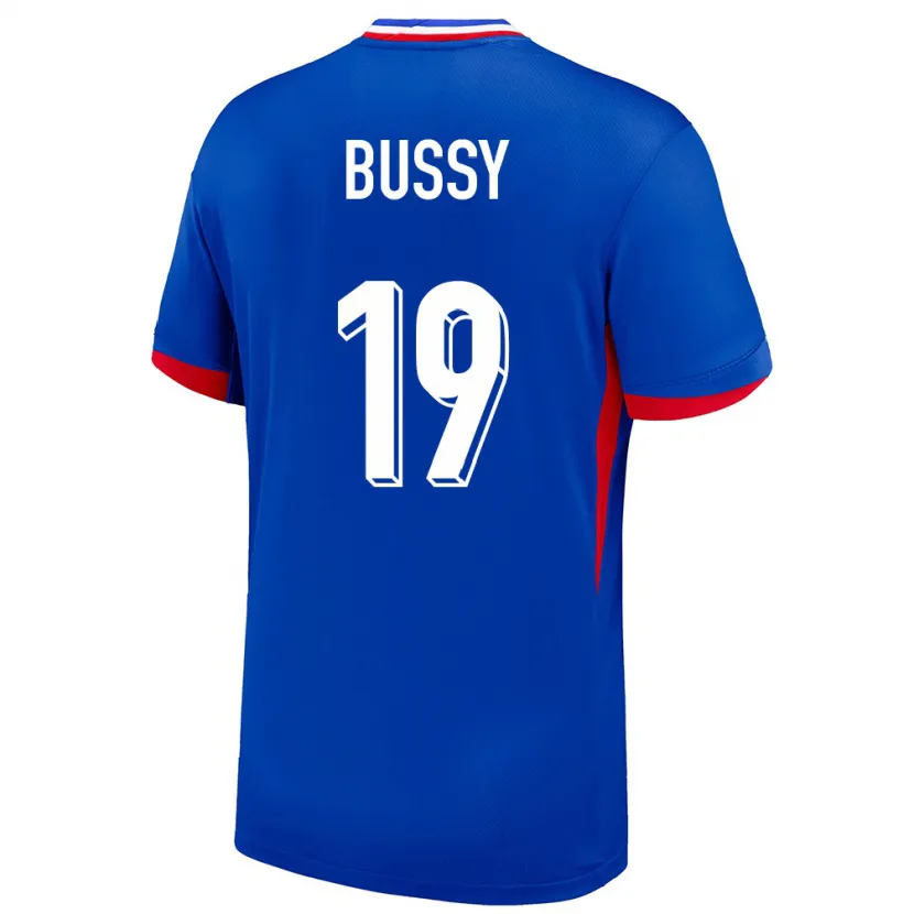 Danxen Homme Maillot France Kessya Bussy #19 Bleu Tenues Domicile 24-26 T-Shirt