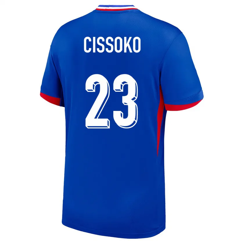 Danxen Homme Maillot France Hawa Cissoko #23 Bleu Tenues Domicile 24-26 T-Shirt