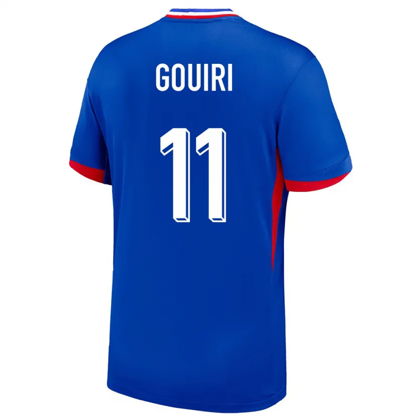 Danxen Homme Maillot France Amine Gouiri #11 Bleu Tenues Domicile 24-26 T-Shirt