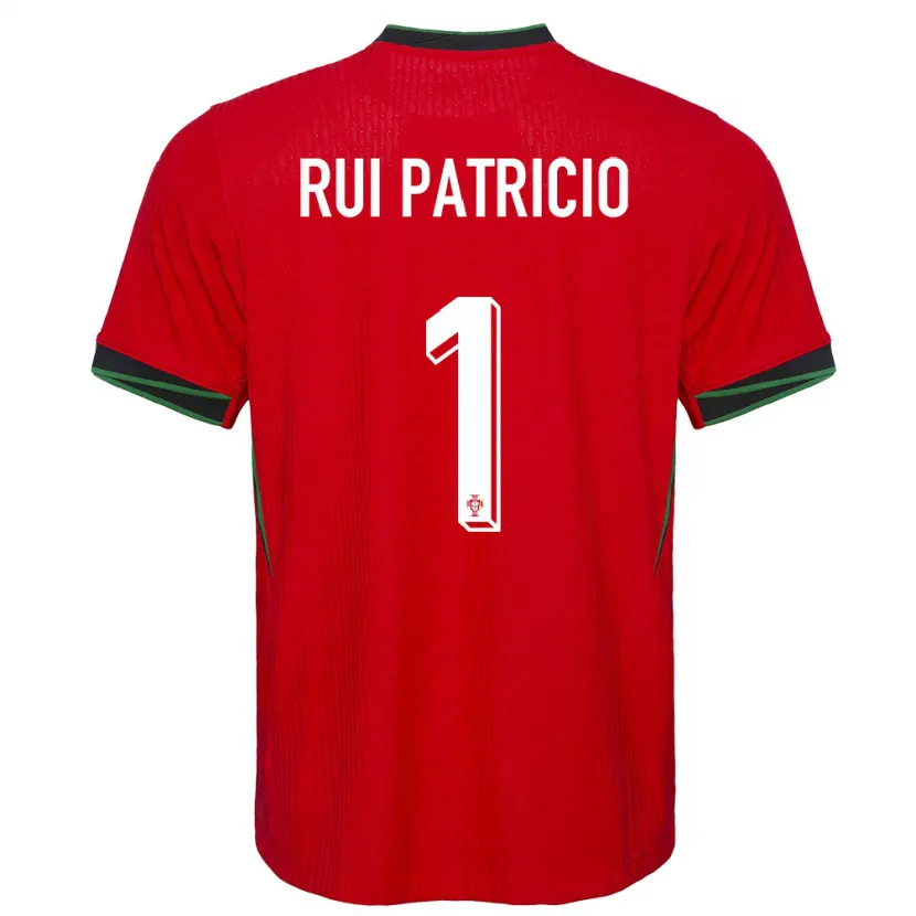 Danxen Homme Maillot Portugal Rui Patricio #1 Rouge Tenues Domicile 24-26 T-Shirt