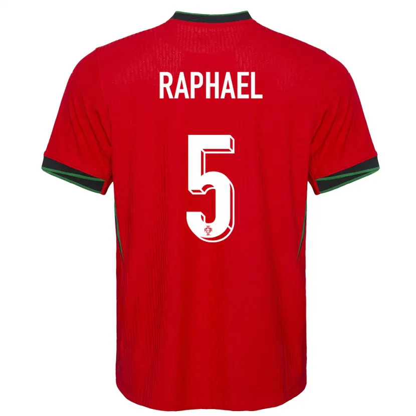 Danxen Homme Maillot Portugal Raphael Guerreiro #5 Rouge Tenues Domicile 24-26 T-Shirt