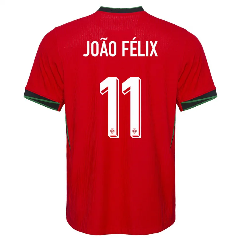 Danxen Homme Maillot Portugal Joao Felix #11 Rouge Tenues Domicile 24-26 T-Shirt