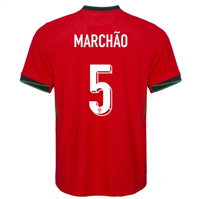 Danxen Homme Maillot Portugal Joana Marchao #5 Rouge Tenues Domicile 24-26 T-Shirt