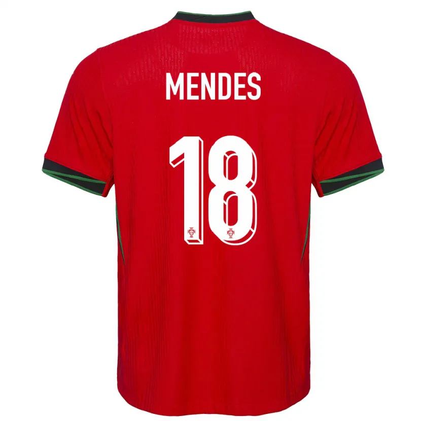 Danxen Homme Maillot Portugal Carolina Mendes #18 Rouge Tenues Domicile 24-26 T-Shirt