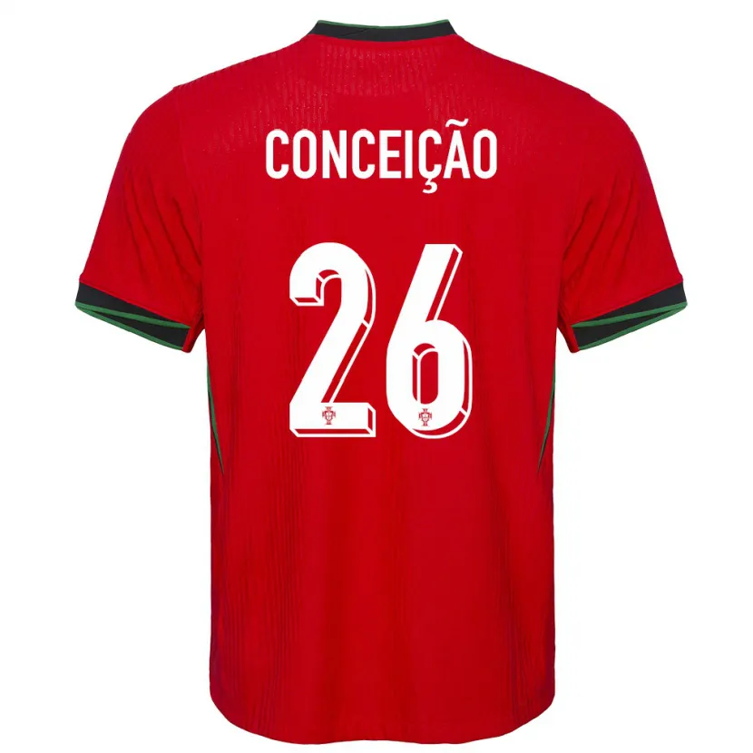 Danxen Homme Maillot Portugal Francisco Conceicao #26 Rouge Tenues Domicile 24-26 T-Shirt
