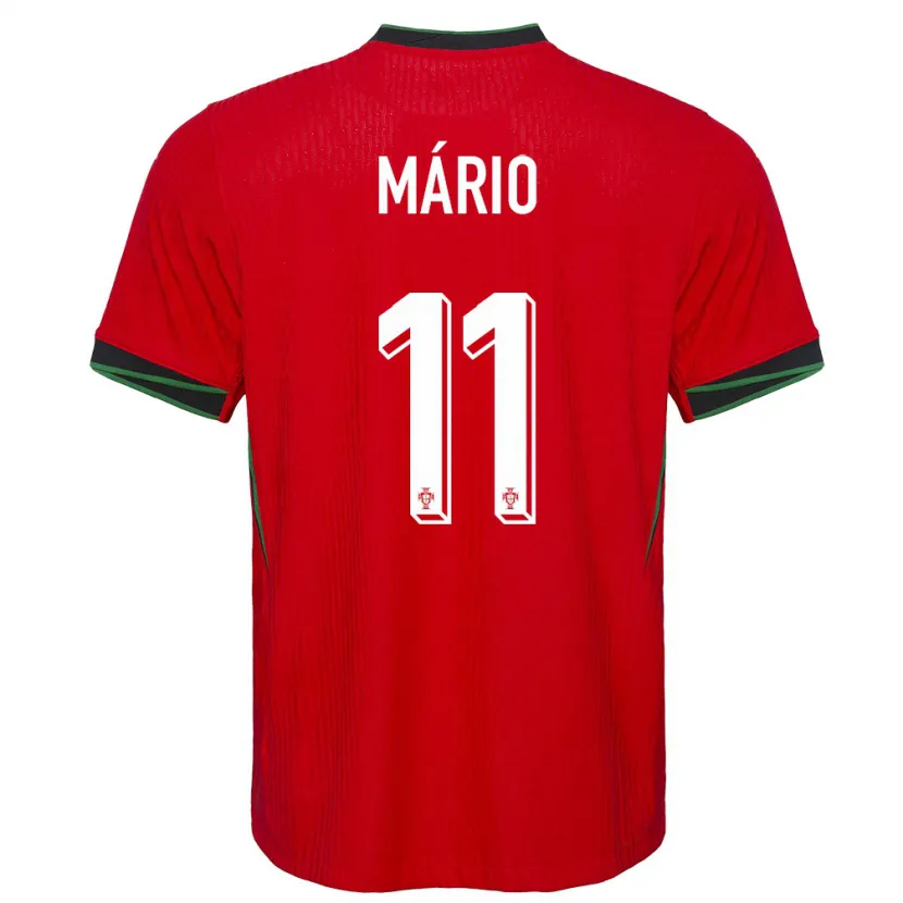 Danxen Homme Maillot Portugal Joao Mario #11 Rouge Tenues Domicile 24-26 T-Shirt