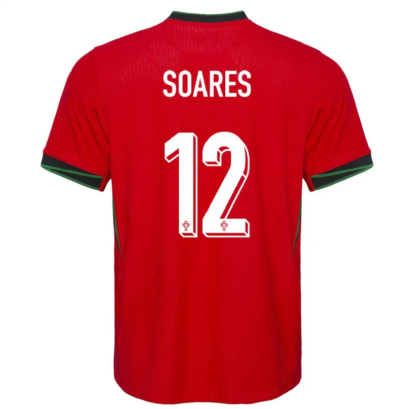 Danxen Homme Maillot Portugal Samuel Soares #12 Rouge Tenues Domicile 24-26 T-Shirt