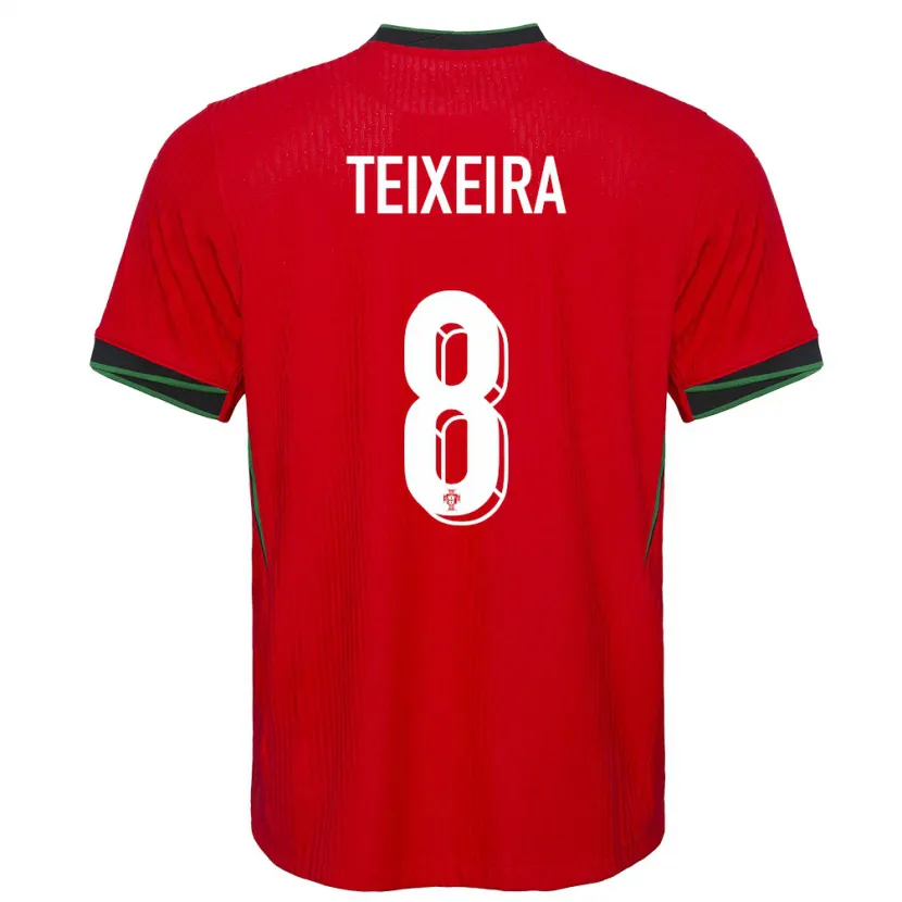 Danxen Homme Maillot Portugal Joao Teixeira #8 Rouge Tenues Domicile 24-26 T-Shirt