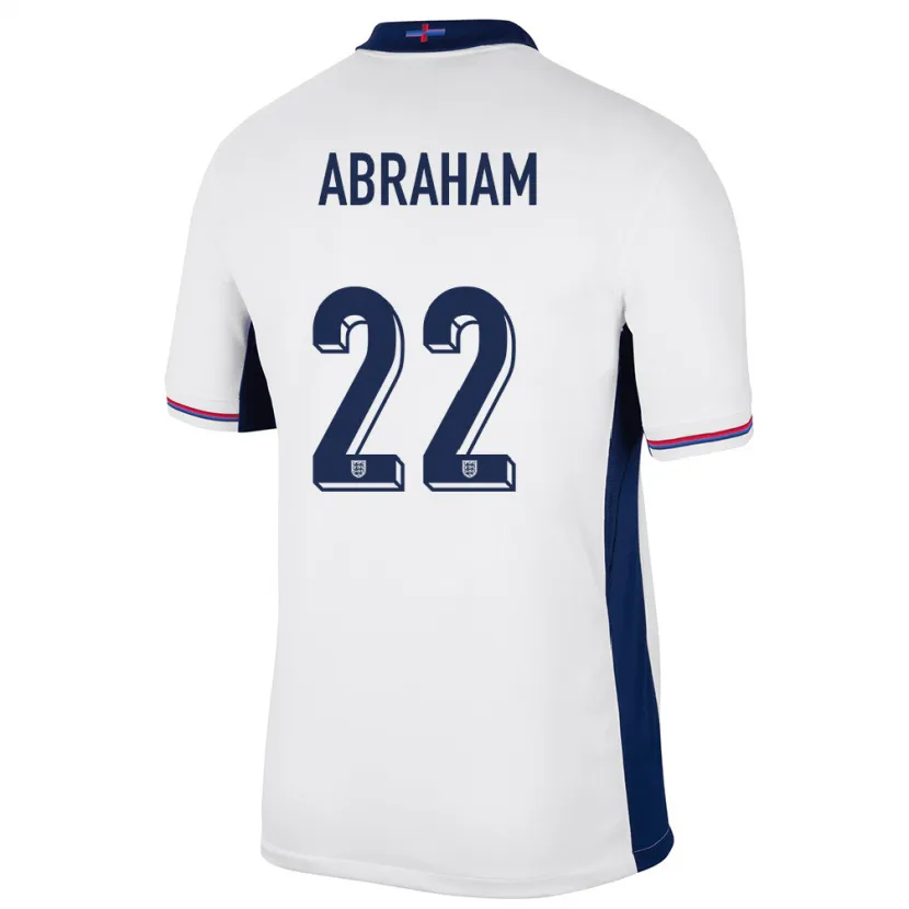 Danxen Homme Maillot Angleterre Tammy Abraham #22 Blanc Tenues Domicile 24-26 T-Shirt
