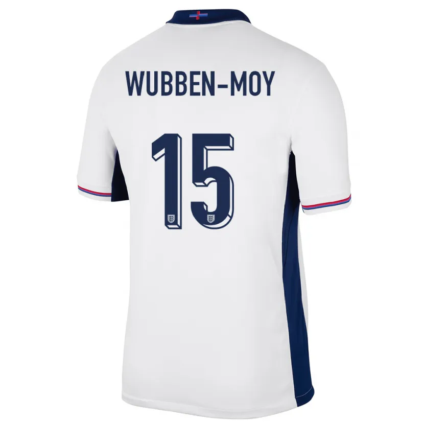 Danxen Homme Maillot Angleterre Lotte Wubben Moy #15 Blanc Tenues Domicile 24-26 T-Shirt
