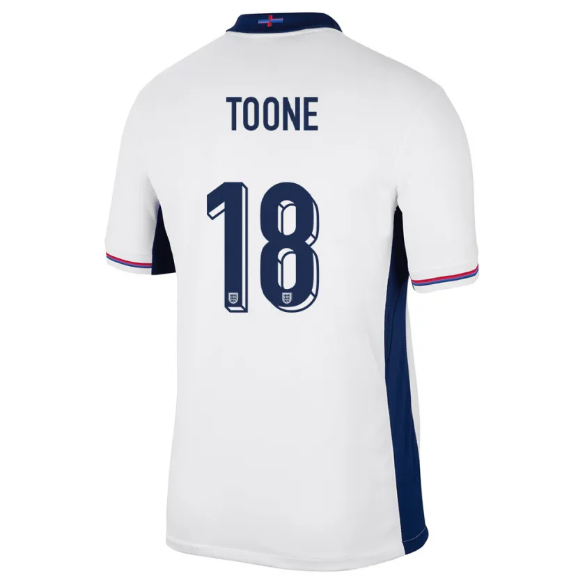 Danxen Homme Maillot Angleterre Ella Toone #18 Blanc Tenues Domicile 24-26 T-Shirt