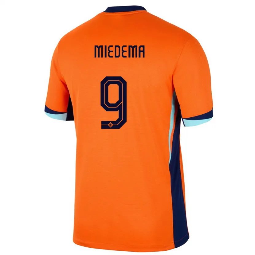 Danxen Homme Maillot Pays-Bas Vivianne Miedema #9 Orange Tenues Domicile 24-26 T-Shirt