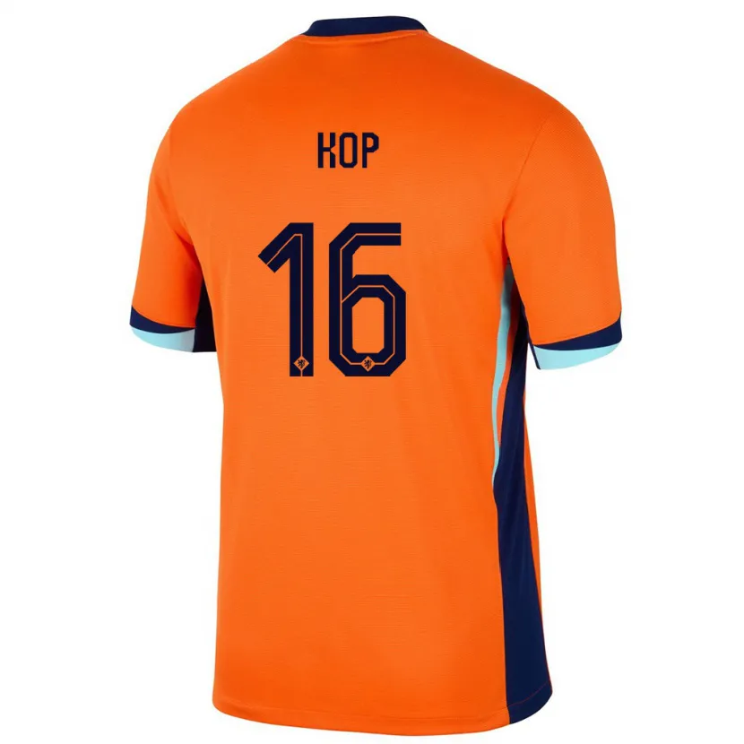Danxen Homme Maillot Pays-Bas Lize Kop #16 Orange Tenues Domicile 24-26 T-Shirt