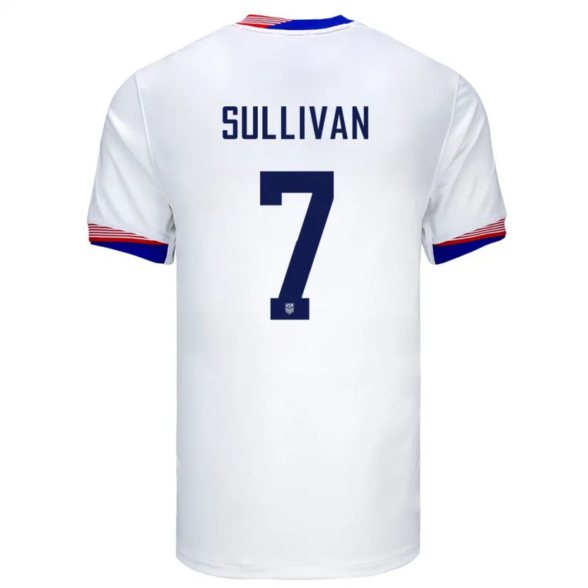 Danxen Homme Maillot États-Unis Quinn Sullivan #7 Blanc Tenues Domicile 24-26 T-Shirt