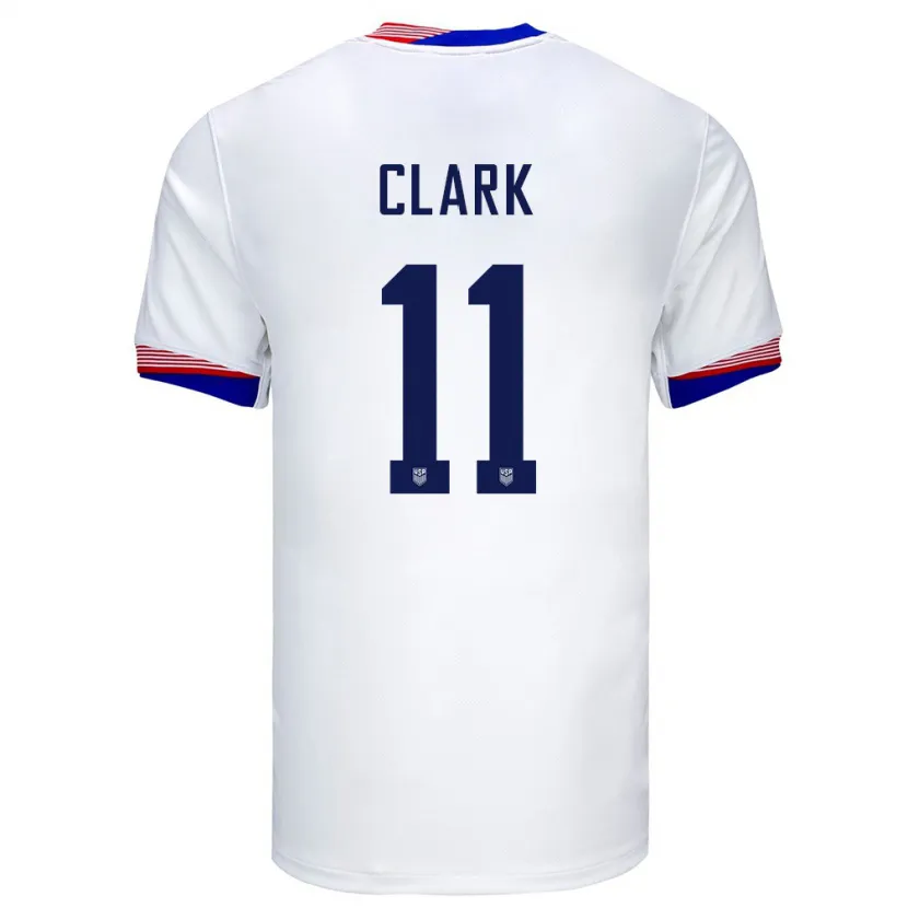 Danxen Homme Maillot États-Unis Caden Clark #11 Blanc Tenues Domicile 24-26 T-Shirt