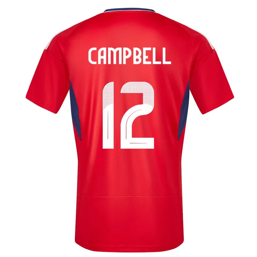 Danxen Homme Maillot Costa Rica Joel Campbell #12 Rouge Tenues Domicile 24-26 T-Shirt