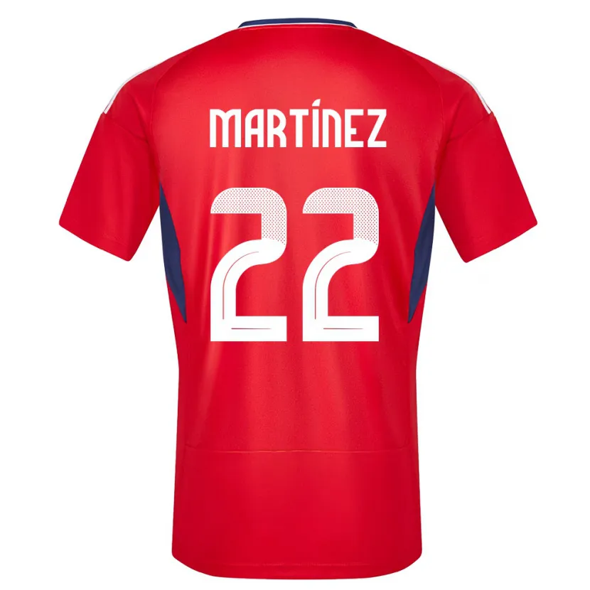 Danxen Homme Maillot Costa Rica Carlos Martinez #22 Rouge Tenues Domicile 24-26 T-Shirt