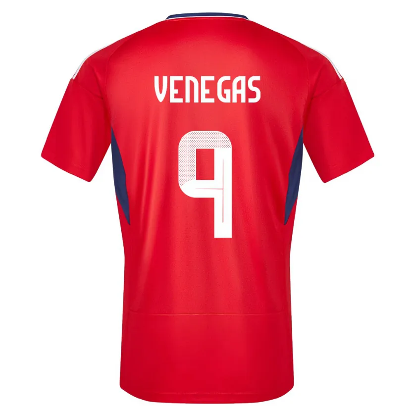 Danxen Homme Maillot Costa Rica Carolina Venegas #9 Rouge Tenues Domicile 24-26 T-Shirt