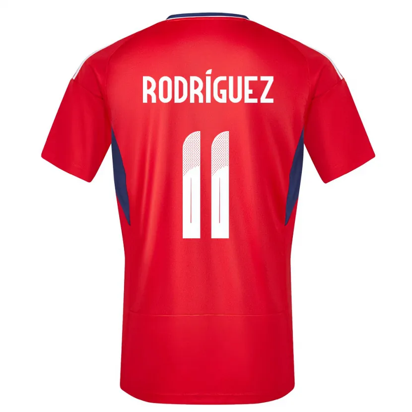 Danxen Homme Maillot Costa Rica Raquel Rodriguez #11 Rouge Tenues Domicile 24-26 T-Shirt