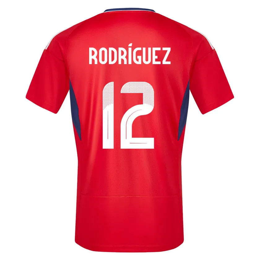 Danxen Homme Maillot Costa Rica Lixy Rodriguez #12 Rouge Tenues Domicile 24-26 T-Shirt