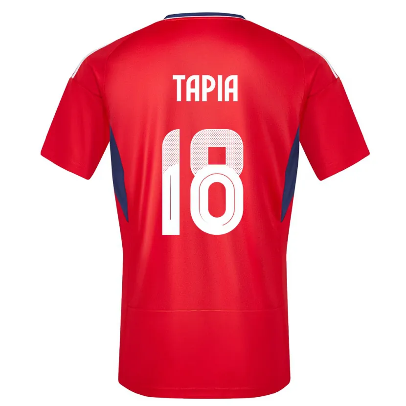 Danxen Homme Maillot Costa Rica Priscilla Tapia #18 Rouge Tenues Domicile 24-26 T-Shirt