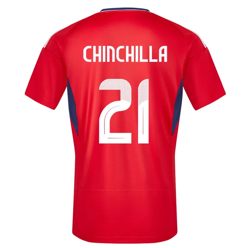 Danxen Homme Maillot Costa Rica Viviana Chinchilla #21 Rouge Tenues Domicile 24-26 T-Shirt