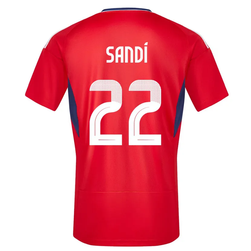 Danxen Homme Maillot Costa Rica Cristel Sandi #22 Rouge Tenues Domicile 24-26 T-Shirt