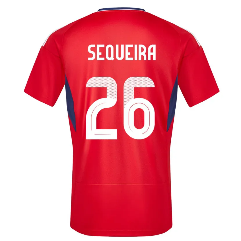 Danxen Homme Maillot Costa Rica Douglas Sequeira #26 Rouge Tenues Domicile 24-26 T-Shirt