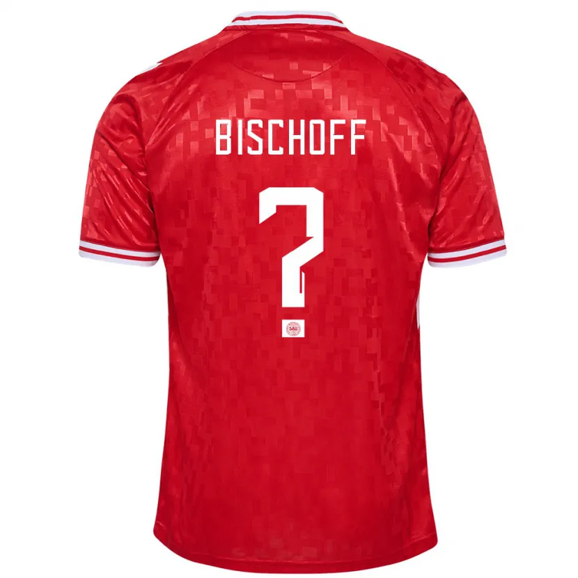 Danxen Homme Maillot Danemark Clement Bischoff #0 Rouge Tenues Domicile 24-26 T-Shirt