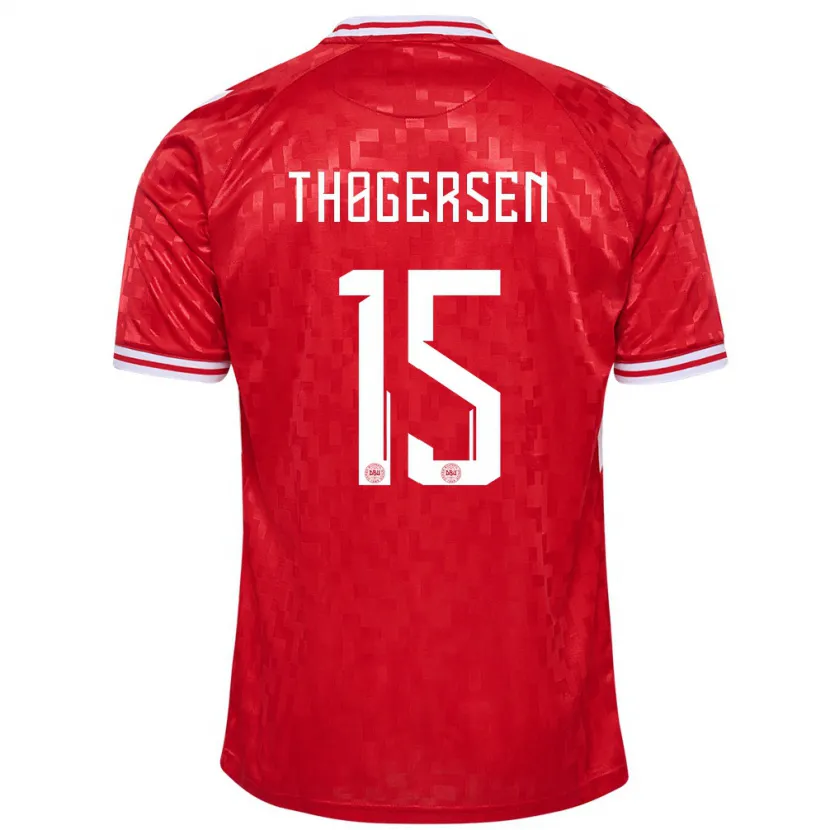 Danxen Homme Maillot Danemark Frederikke Thøgersen #15 Rouge Tenues Domicile 24-26 T-Shirt