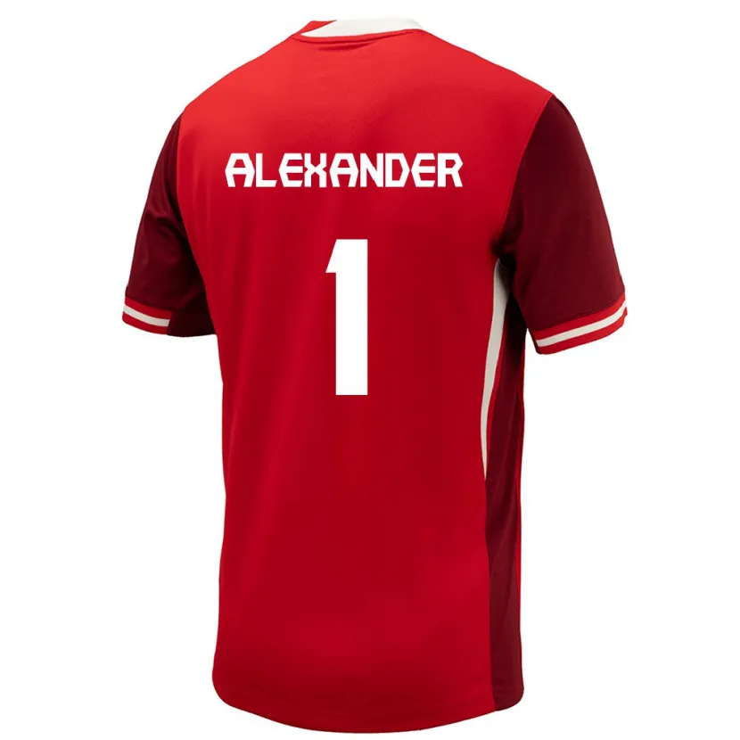 Danxen Homme Maillot Canada Ben Alexander #1 Rouge Tenues Domicile 24-26 T-Shirt