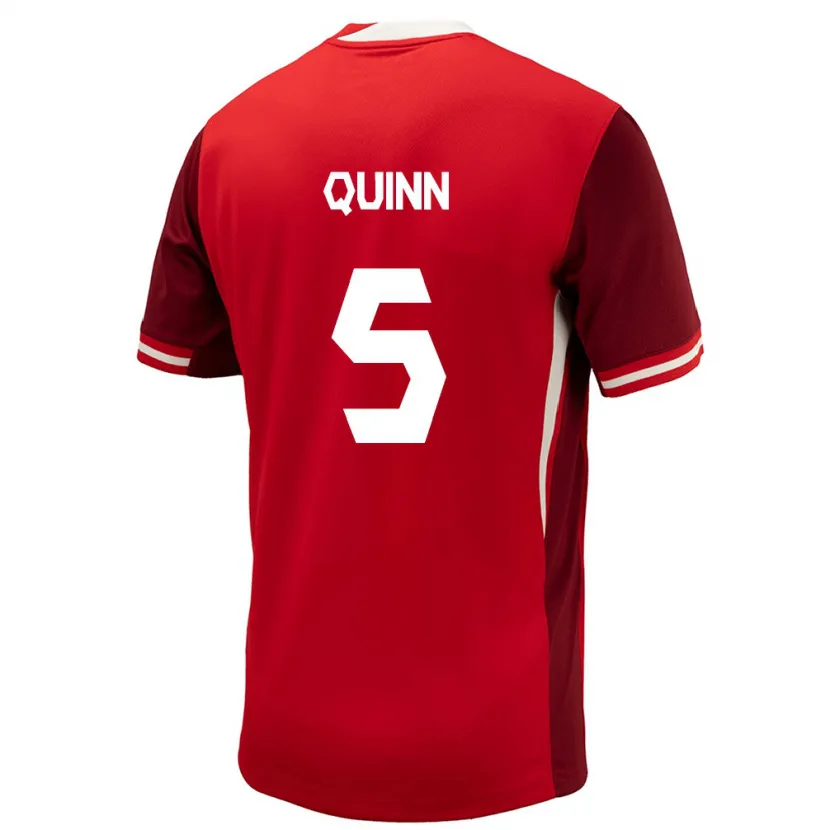 Danxen Homme Maillot Canada Quinn #5 Rouge Tenues Domicile 24-26 T-Shirt