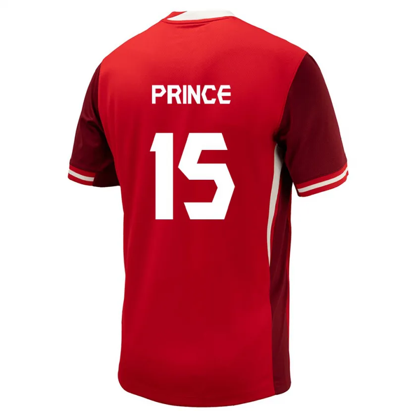 Danxen Homme Maillot Canada Nichelle Prince #15 Rouge Tenues Domicile 24-26 T-Shirt