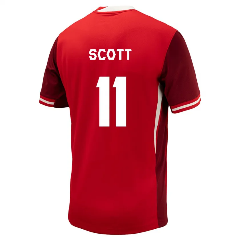 Danxen Homme Maillot Canada Desiree Scott #11 Rouge Tenues Domicile 24-26 T-Shirt