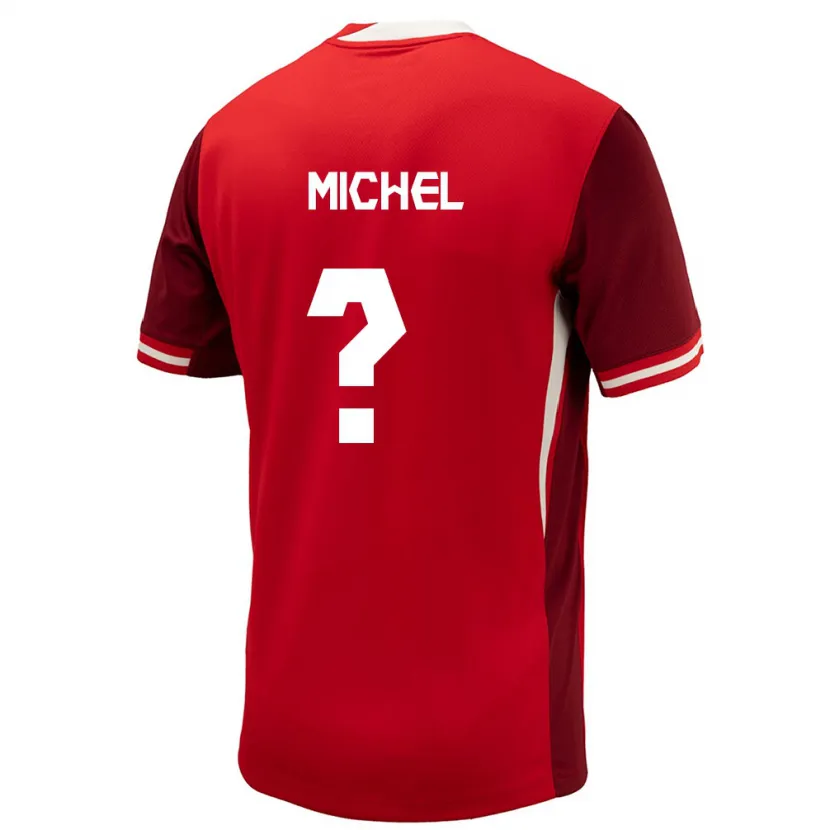 Danxen Homme Maillot Canada Dieu Merci Michel #0 Rouge Tenues Domicile 24-26 T-Shirt