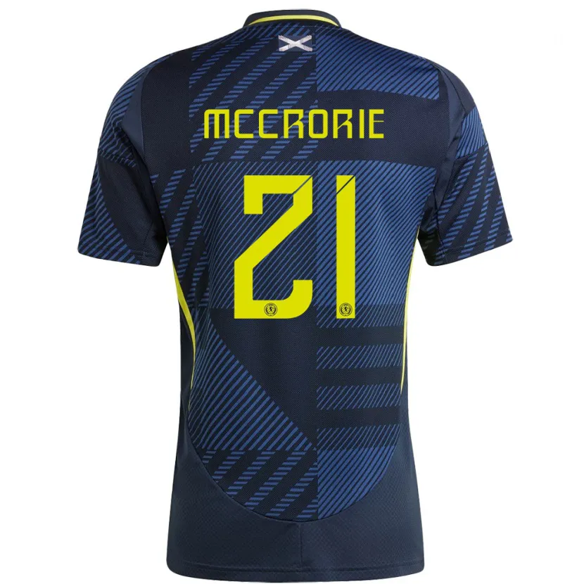 Danxen Homme Maillot Écosse Robby Mccrorie #21 Bleu Foncé Tenues Domicile 24-26 T-Shirt